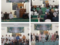 Kodim 1311/Morowali bersama Persit dan Anak-anak Pesantren Peringati Isra Mi’raj Nabi Muhamad SAW Serta Sambut Malam Ni’sfu Sa’ban di Masjid Al-hidayah