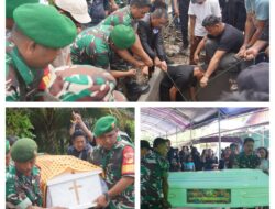 Letkol Inf Alzaki bersama Ketua Persit KCK Cabang LXVII Dim 1311 Berikan Dukungan Moril kepada Anggota yang Berduka