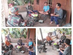 Babinsa Koramil 1311-08/Soyo Jaya Laksanakan Monitoring Wilayah di Desa Panca Makmur dengan Silaturahmi bersama warga binaan