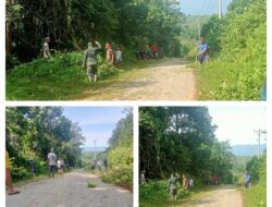 BABINSA KORAMIL 1311-04/LEMBO BERSAMA WARGA GELAR KERJA BAKTI DI DESA LEMBOBELALA