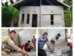 Pembangunan Rumah Bapak Usman di TMMD ke-123 Kodim 1311/Morowali Capai 75%
