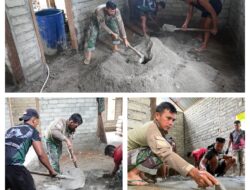 Kekompakan Satgas TMMD Kodim 1311/Morowali, Bahu-Membahu Bangun RTLH di Desa Matansala