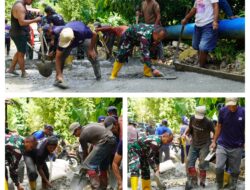 Letkol Inf Alzaki Pegang Sekop, Warga Desa Sakita Tersenyum