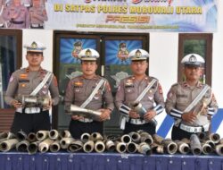 Respon Keluhan Warga, Satuan Lalulintas Polres Morowali Utara sita Sebanyak 130 Knalpot Brong