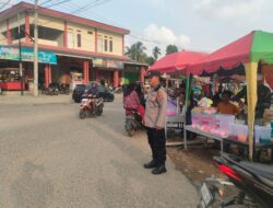 Polsubsektor Banda Baro Amankan Lalu Lintas di Pasar Takjil Paya Dua