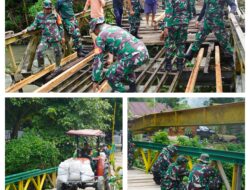 Satgas TMMD Kodim 1311/Morowali Bangun Kembali Jembatan Rusak di Desa Sakita, Warga Ucapkan Terima Kasih