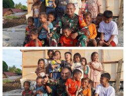Keramahan Dansatgas TMMD Kodim 1311/Morowali Ciptakan Kedekatan dengan Anak-Anak Dusun Kajukoo