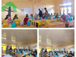 Pendistribusian Makanan Bergizi di TK Dan SD Warga, Koramil 10/Salakan Aktif Lakukan Pendampingan