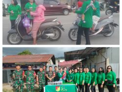 Berbagi Berkah Ramadhan Danramil 1307–02/PP Dan Jajaran Serta Persit Bagikan Takjil Bagi Penggunaan Jala