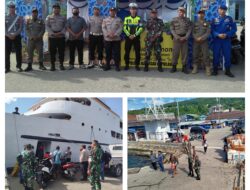 Para Babinsa Koramil 10/Salakan Kodim 1308/LB Jaga Pos Pelayanan Lebaran 2025