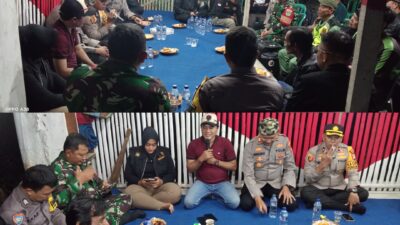 Kapolsek Pondok Gede “Ngopi Kamtibmas”   Di Poskamling Jatimurni.