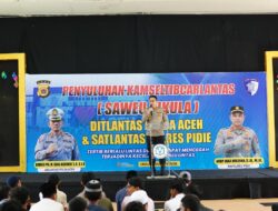 Kapolres Pidie Sosialisasikan Tertib Berlalu Lintas dan Safety Riding di Sekolah Sukma Bangsa