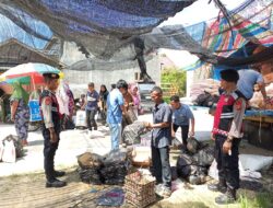 Sat Samapta Polres Aceh Tamiang Berikan Pengamanan Kegiatan Pasar Murah di Kecamatan Seruway