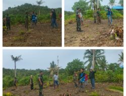 Bantu Kesulitan Warga, Babinsa 09/Lobangkurung Dampingi PLTS Survei lokasi pemasangan pembangkit listrik tenaga surya