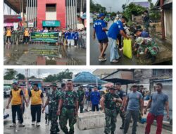Sinergi untuk Kebersihan dan Kesejahteraan, Giat Karya Bakti Bersih Pasar Serentak Kodam XIII/MDK:
