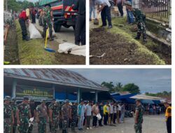 Melalui Karya Bakti, Danramil 03/Batui Wujudkan Kemanunggalan TNI Dengan Rakyat