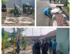 Menjadikan Pangkalan Indah dan Rapi, Anggota Koramil Parigi Lakukan Pembenahan dan Perawatan