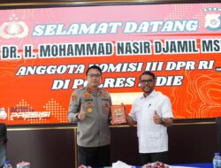 Anggota Komisi III DPR RI  H.Nasir Djamil Lakukan Audiensi dengan Kapolres Pidie