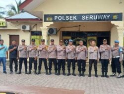Sambut Hari Bhayangkara ke 79, Tim Penilai Polres Aceh Tamiang ke Polsek Seruway