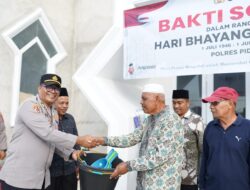 Sambut HUT Bhayangkara ke-79, Polres Pidie Gelar Bakti Sosial di Gampong Asan Kota Sigli
