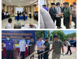 Korem 132/Tadulako Hadiri Pelantikan Pejabat Imigrasi dan Pemasyarakatan serta Pemusnahan Barang Bukti di Sulawesi Tengah