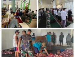 Satgas Yonif 131/Brajasakti Rayakan Idul Adha Bersama Warga Perbatasan Papua