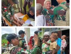 Di Balik Seragam Loreng, Ada Hati yang Peduli: Aksi Humanis Satgas Yonif  312/Kala Hitam di Perbatasan Papua