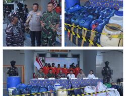 TNI AL GAGALKAN PENYELUNDUPAN BBM DAN HASIL LAUT BERNILAI TINGGI DI PERAIRAN PERBATASAN RI-PNG