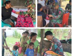 Satgas Yonif 131/Brajasakti Bantu Warga Papua Lewat Pengobatan Keliling