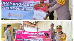 Bagikan Bansos Pada Masyarakat, Wujud Kepedulian Polsek Banawa Dalam Rangka HUT Bhayangkara ke-79