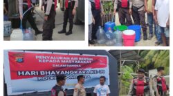 Wujud Kepedulian di Hari Bhayangkara ke-79, Polres Donggala Salurkan 7.000 Liter Air Bersih