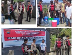 Wujud Kepedulian di Hari Bhayangkara ke-79, Polres Donggala Salurkan 7.000 Liter Air Bersih