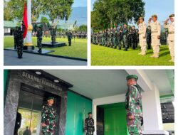 Korem 132/Tadulako Tingkatkan Semangat Nasionalisme Lewat Upacara Bendera Mingguan