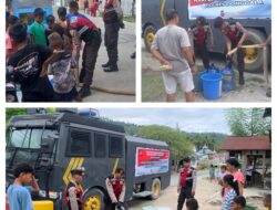Wujud Kepedulian Di Hari Bhayangkara ke-79, Polres Donggala Salurkan Bantuan Air Bersih untuk Warga Boneoge