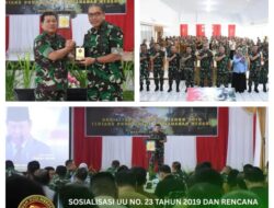 Sosialisasi UU No. 23 Tahun 2019 dan Rencana Pembentukan Komcad Matra Darat Tahun 2025 Digelar di Makorem 131/Santiago