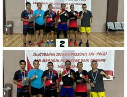 Korem 132/Tdl Raih Juara 2 di Turnamen Badminton Kapolda Cup VI 2025