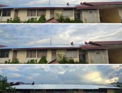 Selesaikan perbaikan atap sdit darul Muklisin bupati Armia Apresiasi respon cepat BPBD Aceh Tamiang