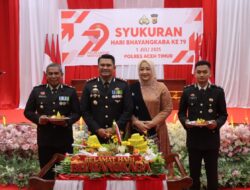 Polres Aceh Timur Gelar Syukuran Dalam Rangka Hari Bhayangkara Ke-79
