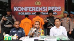 Polres Aceh Tamiang Gelar Konferensi Pers Ungkap Kasus 6,2 Kg Sabu