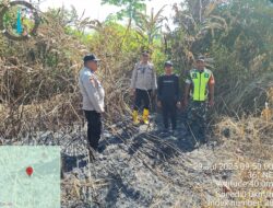 Pantau Titik Hotspot, Personel Polsek  Keumala Cek Lokasi Karhutla