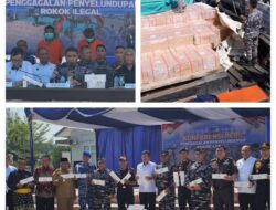 TNI AL GAGALKAN PENYELUNDUPAN ROKOK ILEGAL, TANGKAPAN TERBESAR DALAM SEJARAH