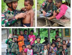 Hangatnya Merah Putih di Kampung Kalilapar, Dari Patroli Satgas Yonif 512/QY Menjadi Makan Bersama.