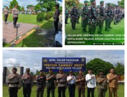 Gelar Apel Operasi Patuh Samrat 2025 di Polres Kepulauan Talaud, Kodim 1312/Talaud Dukung Sepenuhnya