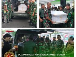 Jajaran Kodam XIII/Merdeka Sambut Dengan Hormat Jenazah Everdina Augustina Matulanda Ratulangi di Manado