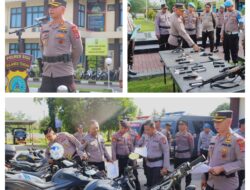 Pastikan Kesiapan Dalam Pelaksanaan Tugas,  Kapolres Sigi Pimpin Pemeriksaan Senpi dan Randis