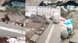 Proyek Galian Fiber Optik Biki Jalan di Kota Tangerang Rusak