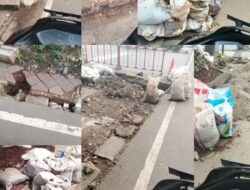 Proyek Galian Fiber Optik Bikin Jalan di Kota Tangerang Rusak
