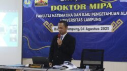 FMIPA Unila Lahirkan Doktor ke-27 Bimbingan Prof. Warsito Bertema Smart Farming