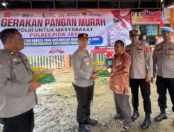 3.000 Sak Beras Murah Disalurkan Polres Pidie Jaya di Bandar Dua dan Jangka Buya