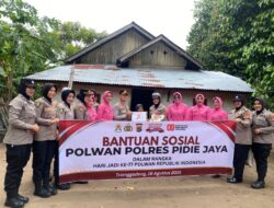 Polwan Polres Pidie Jaya Gelar Baksos Sambut Hari Jadi ke-77, Kapolres: Polisi Hadir untuk Masyarakat